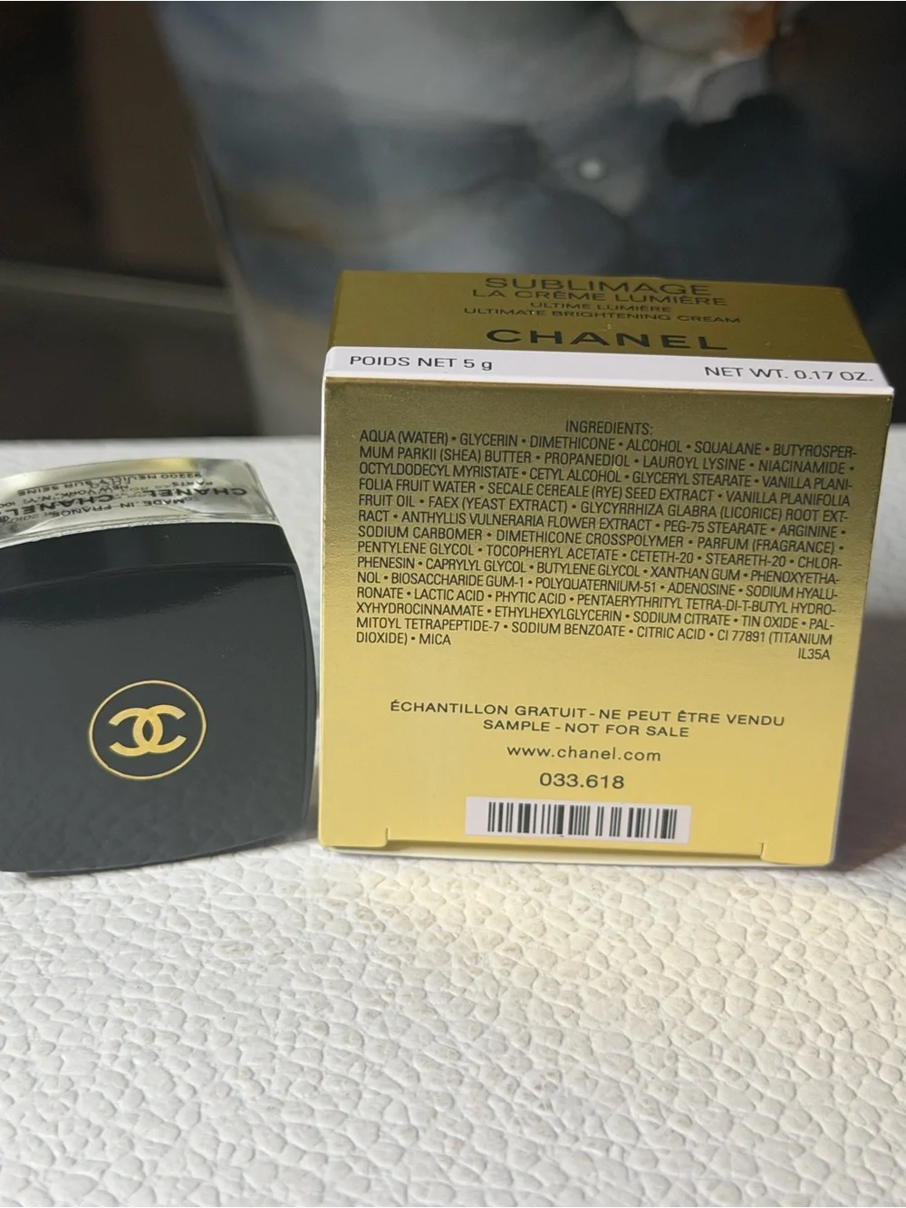 Chanel Sublimage La Crème Lumière Ultimate Brightening Creme 5g/ 0.17 OZ NWB